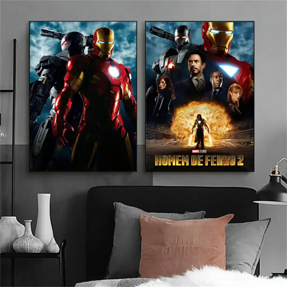 Marvel iron man red & gold diamond painting bedroom wall decor