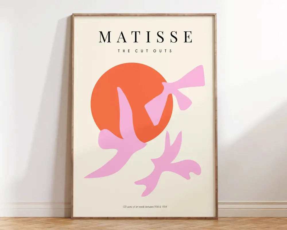 Minimalist matisse floral art black line print – living room decor