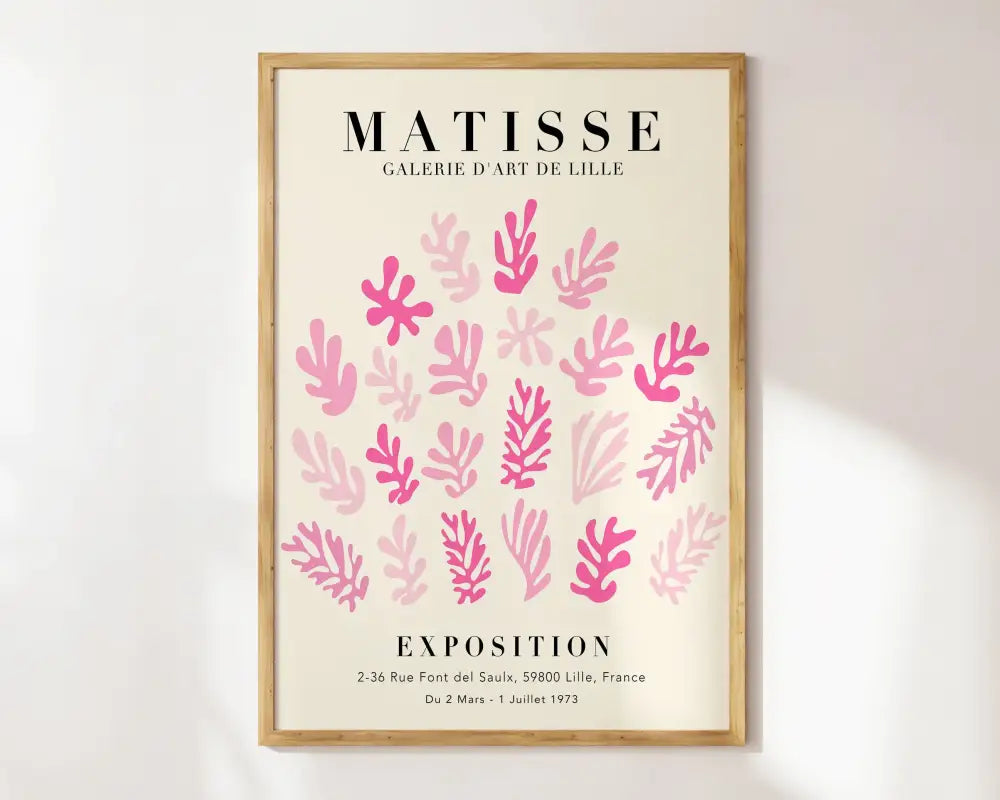 Matisse floral art print blue and white framed poster living room