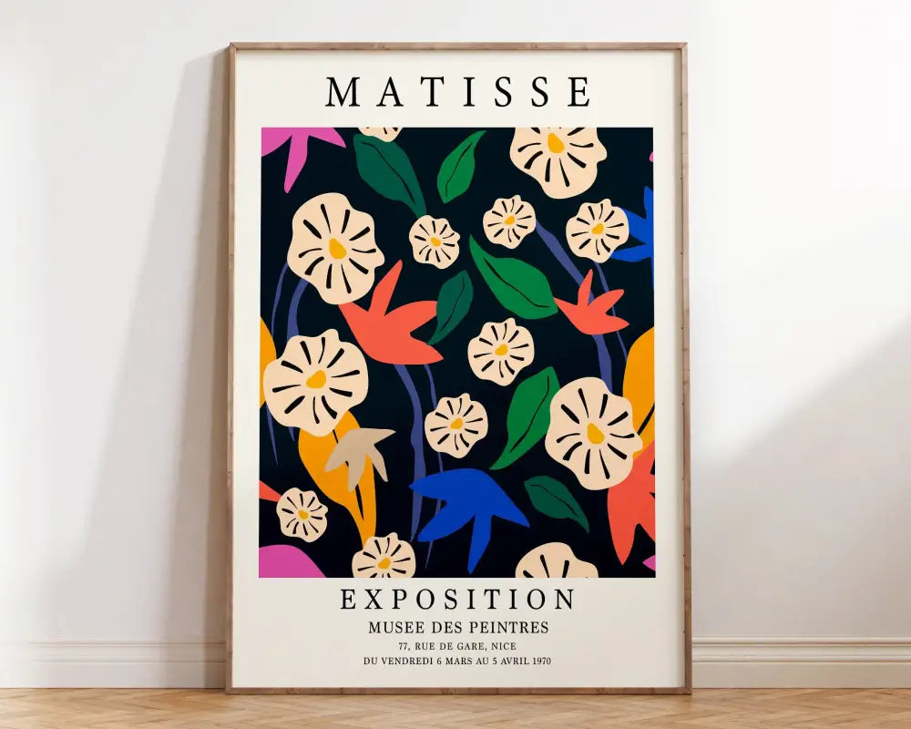 Minimalist peach & coral matisse floral art prints living room decor