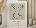 Minimalist picasso seated nude print matisse floral bedroom wall art