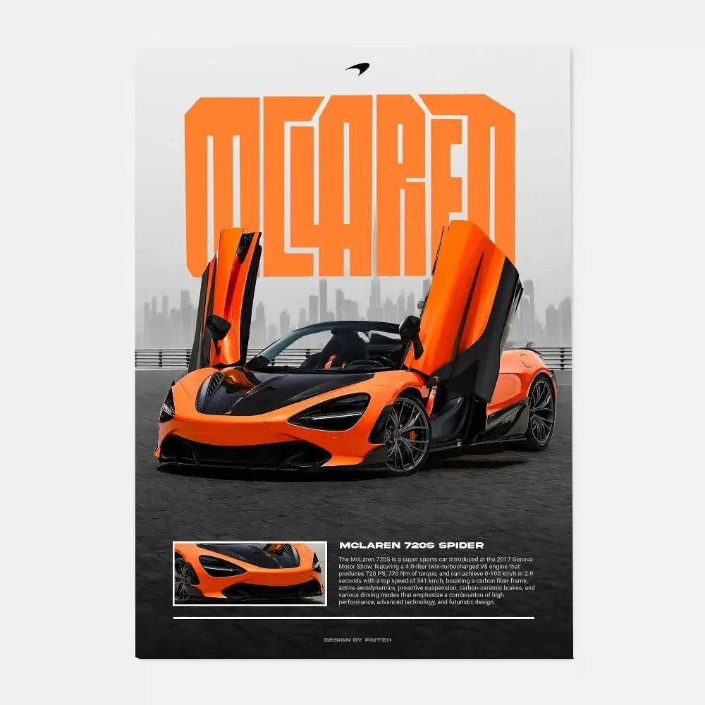 Luxury silver sports car gtr luxury poster living room wall art