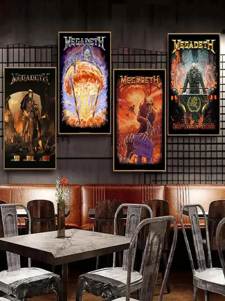 Megadeth rust in peace rock music wall art bedroom canvas poster