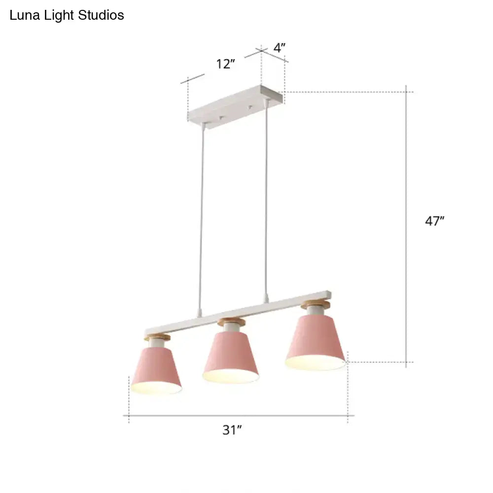 Pink trifle cup island pendant for dining room kitchen