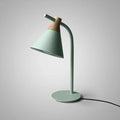 Minimalist mint green metal conical table lamp – bedroom desk light