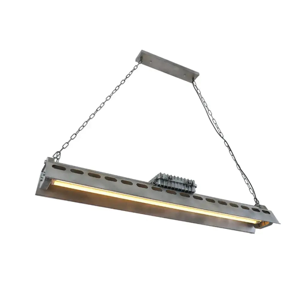 Industrial triangular metal island lighting fixture kitchen pendant