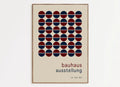Mid century geometric beige & red canvas wall art living room decor