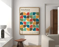 Mid century geometric wall art canvas print for living room