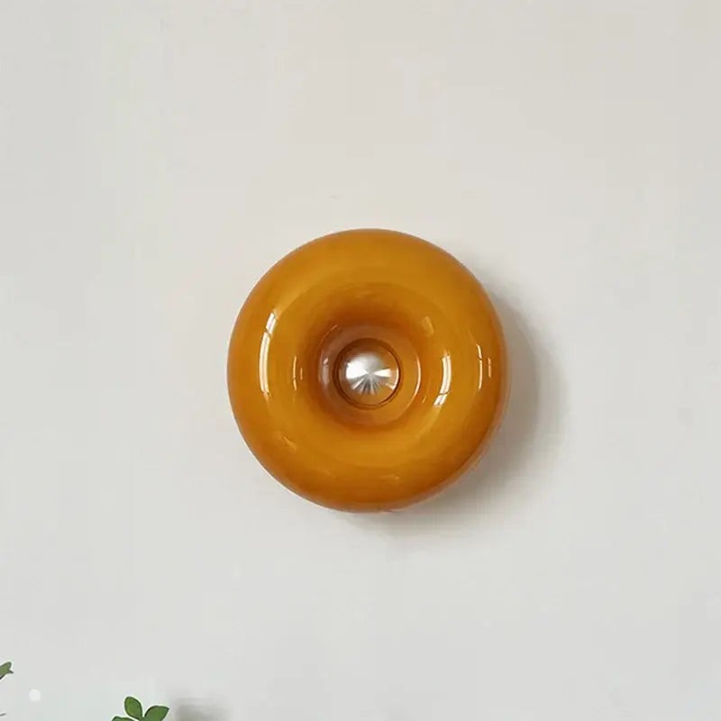 Bauhaus orange glass modern desk lamp bedroom decor