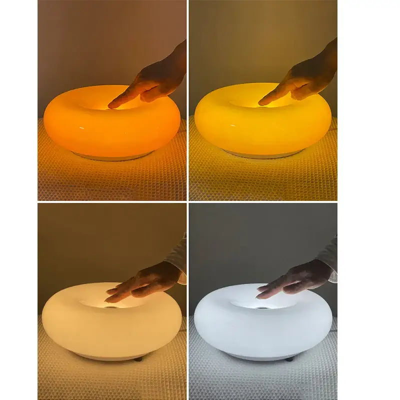 Bauhaus orange glass modern desk lamp bedroom decor