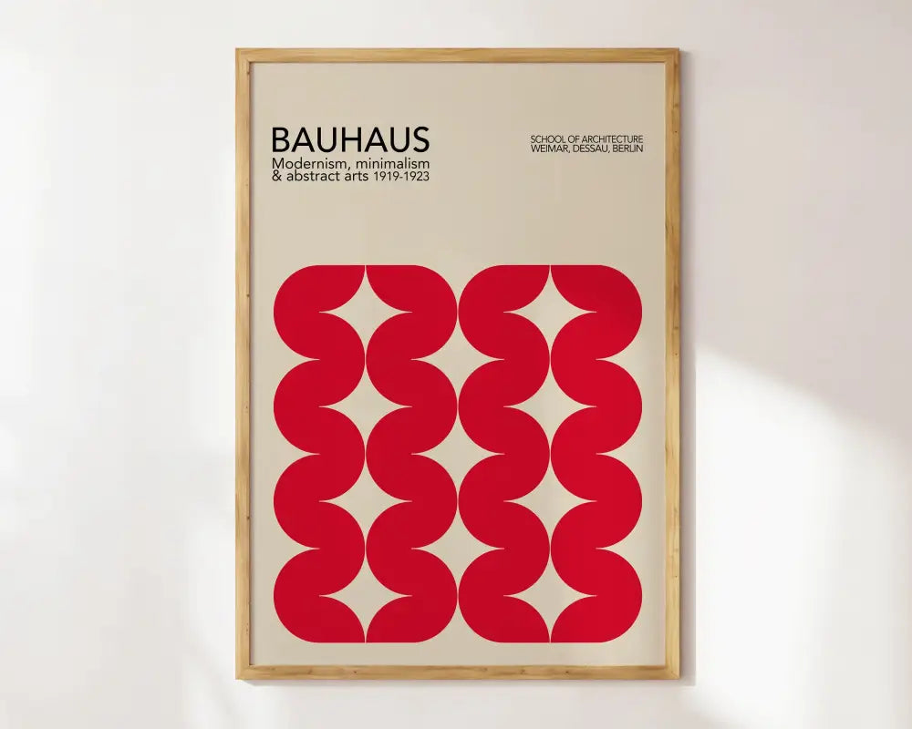 Mid century modern pink & orange geometric canvas wall art living room