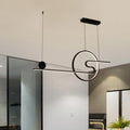 Modern minimalist sun and cloud island light black white gold kitchen