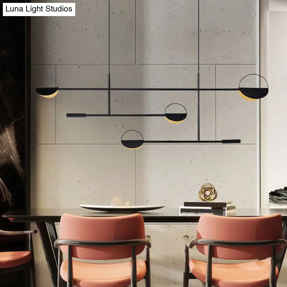 Modern gold geometric pendant light for dining room