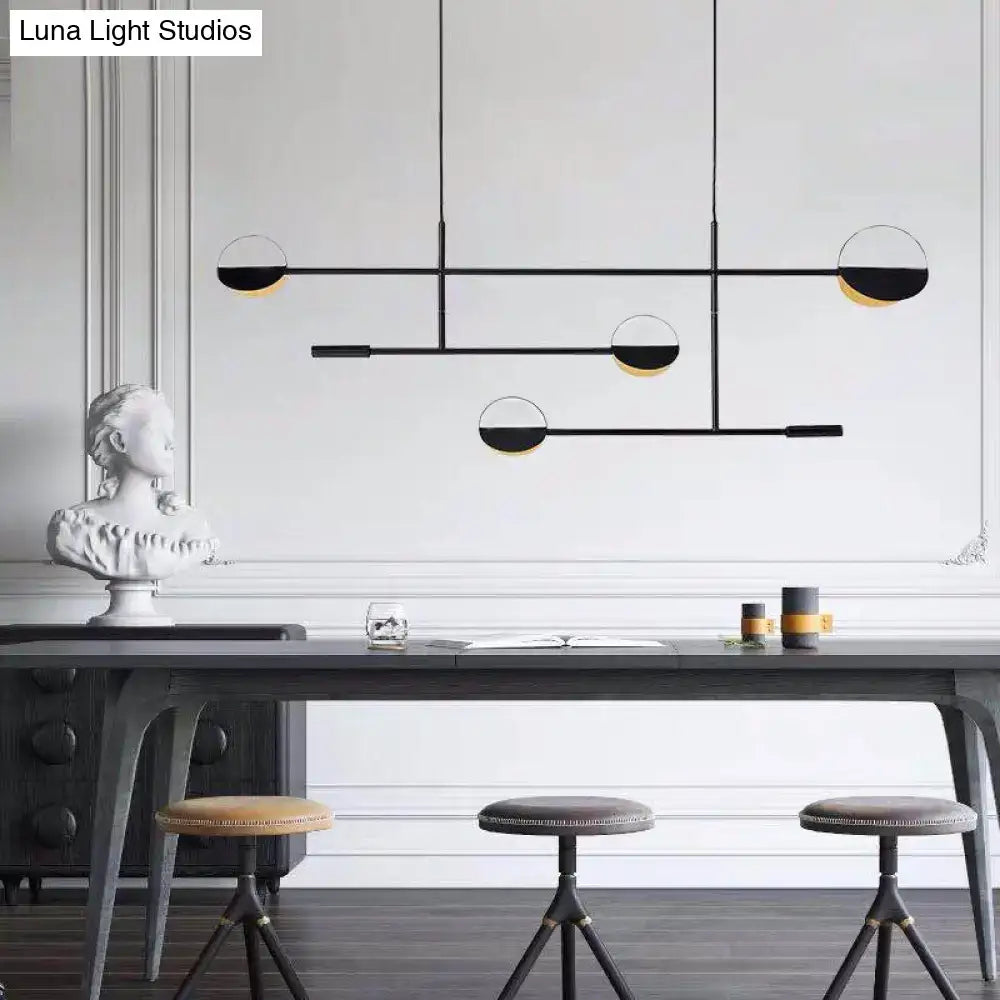 Modern gold geometric pendant light for dining room