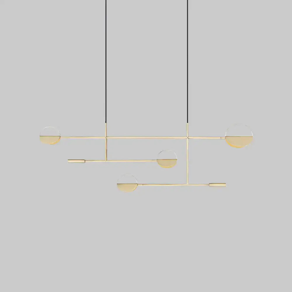 Modern gold geometric pendant light for dining room