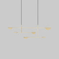 Modern gold geometric pendant light for dining room