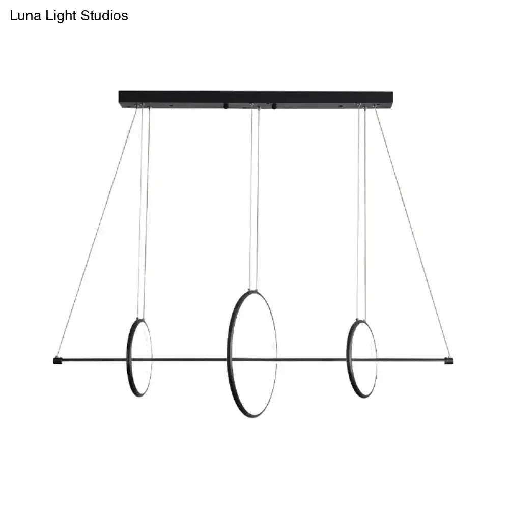 Modern gold & black minimalist led ceiling light dining room pendant