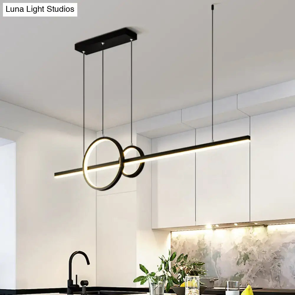 Modern gold minimalist ring light fixture kitchen ceiling light