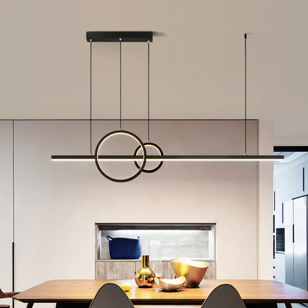 Modern gold minimalist ring light fixture kitchen ceiling light