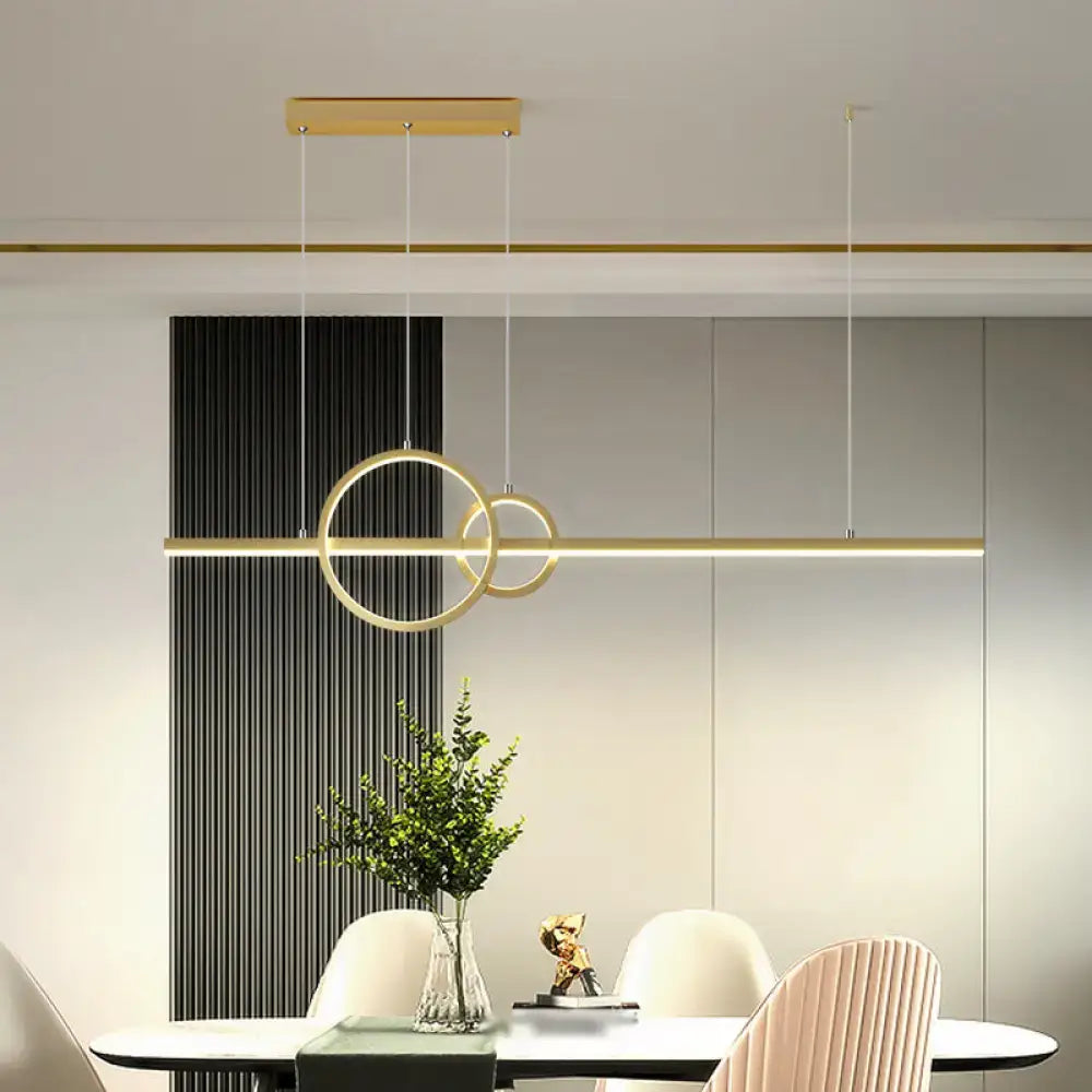 Modern gold minimalist ring light fixture kitchen ceiling light