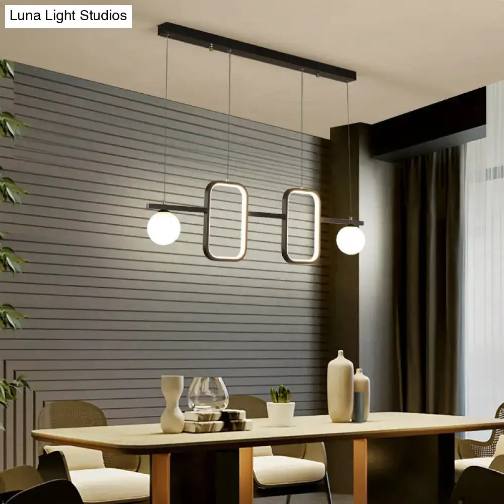 Modern gold symmetrical geometric led pendant light dining room