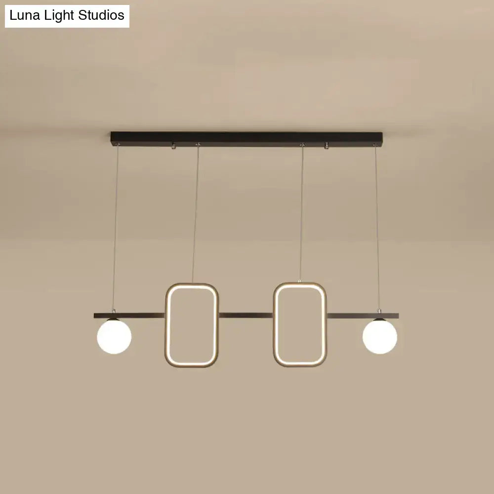 Modern gold symmetrical geometric led pendant light dining room