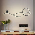 Modern chrome s shape led hanging light for dining room