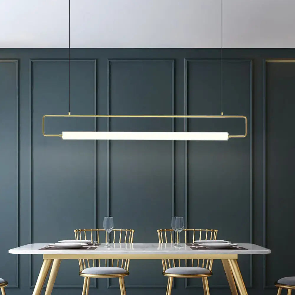 Modern black minimalist led ceiling light dining room fixture