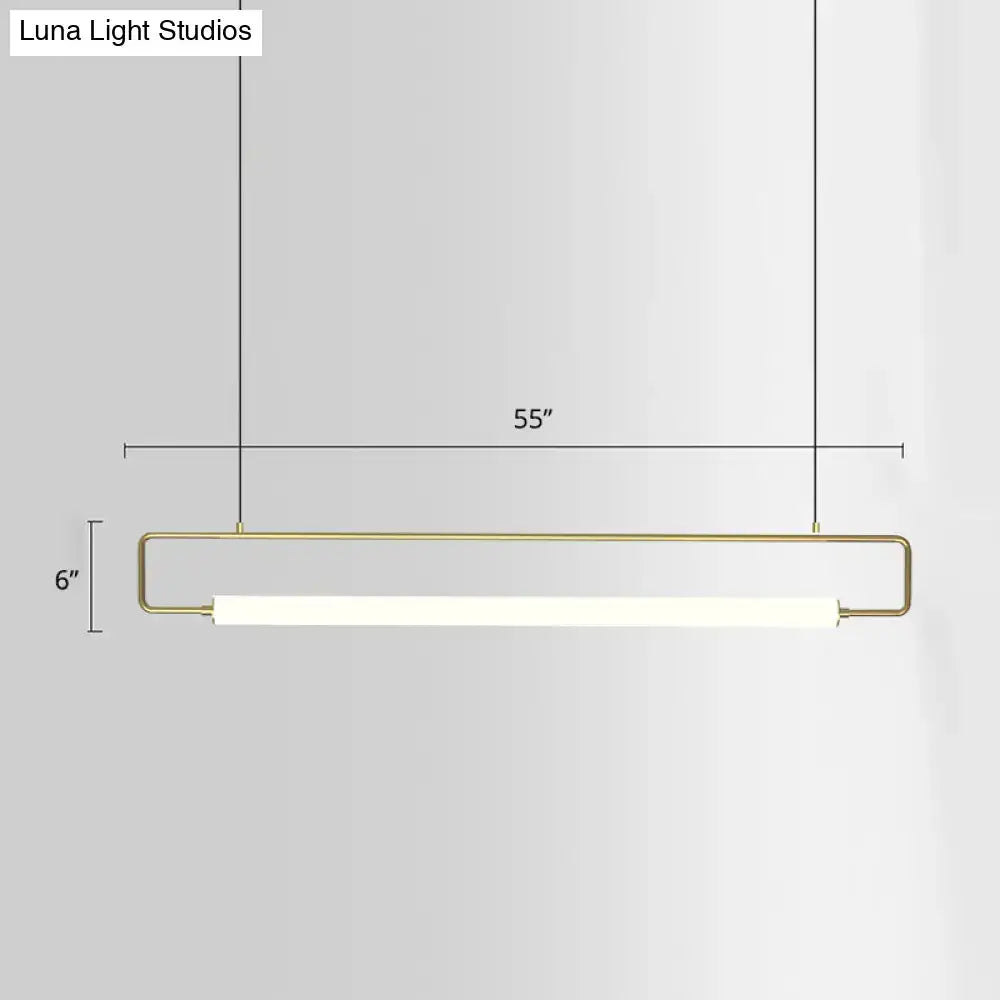 Modern black minimalist led ceiling light dining room fixture
