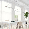 Modern wavy white led acrylic pendant lamp for dining room