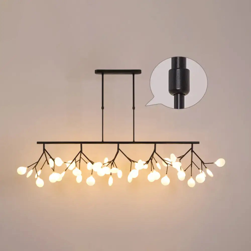 Minimalistic black acrylic twig ceiling pendant – dining room light