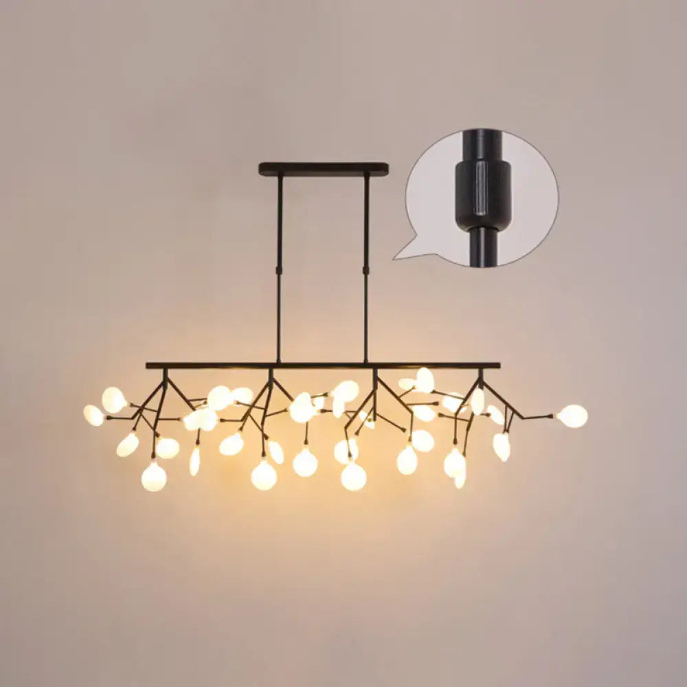 Minimalistic black acrylic twig ceiling pendant – dining room light