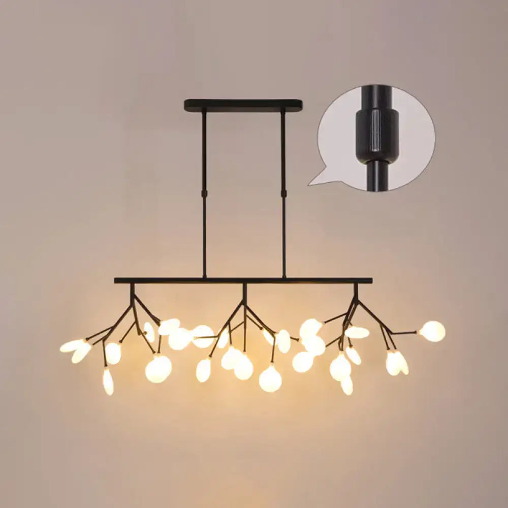 Minimalistic black acrylic twig ceiling pendant – dining room light