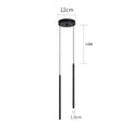 Modern black 2cm led pendant lights bedroom bedside lighting