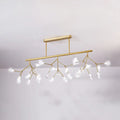 Modern gold firefly island pendant – dining room glass globe light