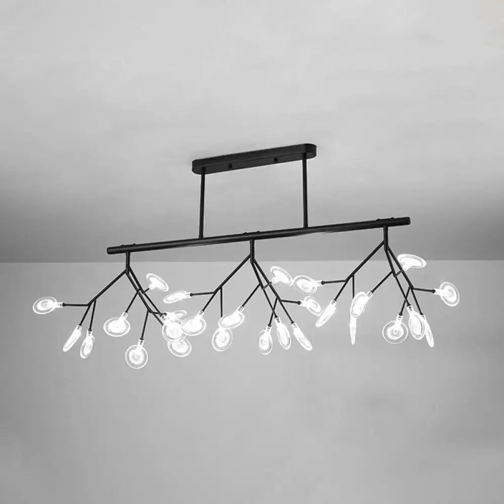 Modern gold firefly island pendant – dining room glass globe light