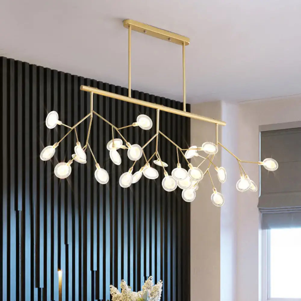 Modern black 27 head led pendant light for living room