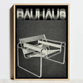 Modern bauhaus exhibition posters black and white living room art