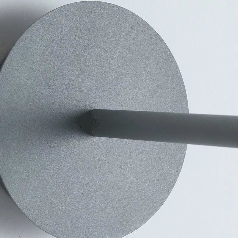 Modern matte black disc bedside wall light bedroom sconce