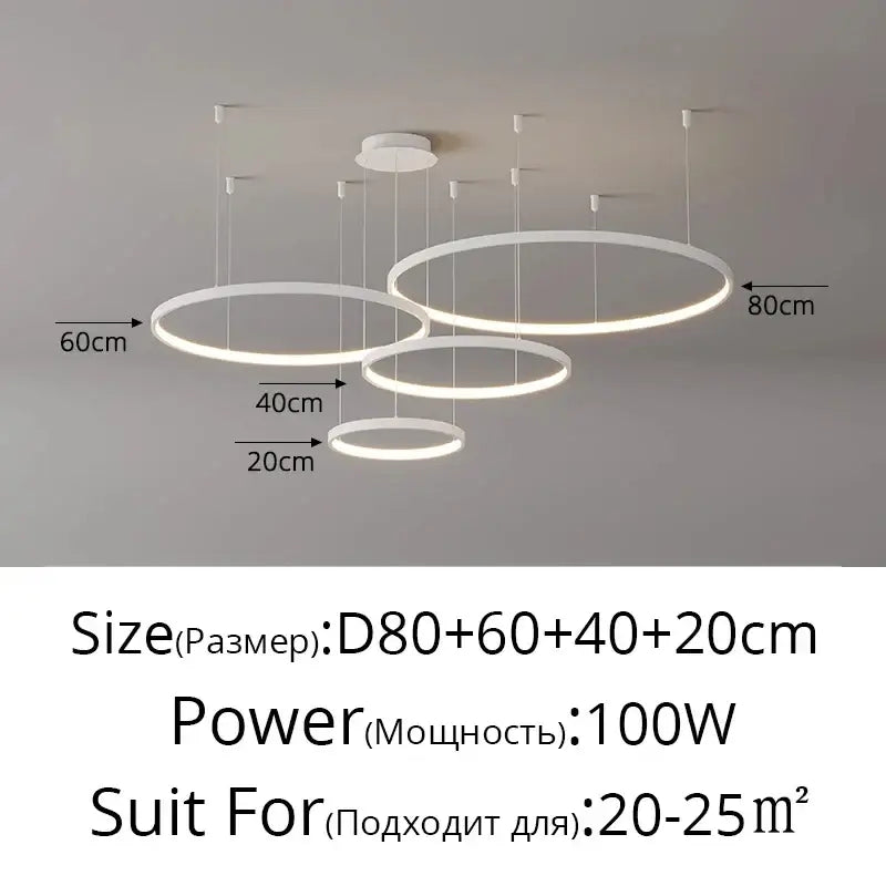 Modern black & gold pendant light living room dimmable