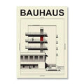 Minimalist black & cream bauhaus canvas print living room wall art