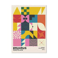 Modern bauhaus canvas print living room geometric wall art
