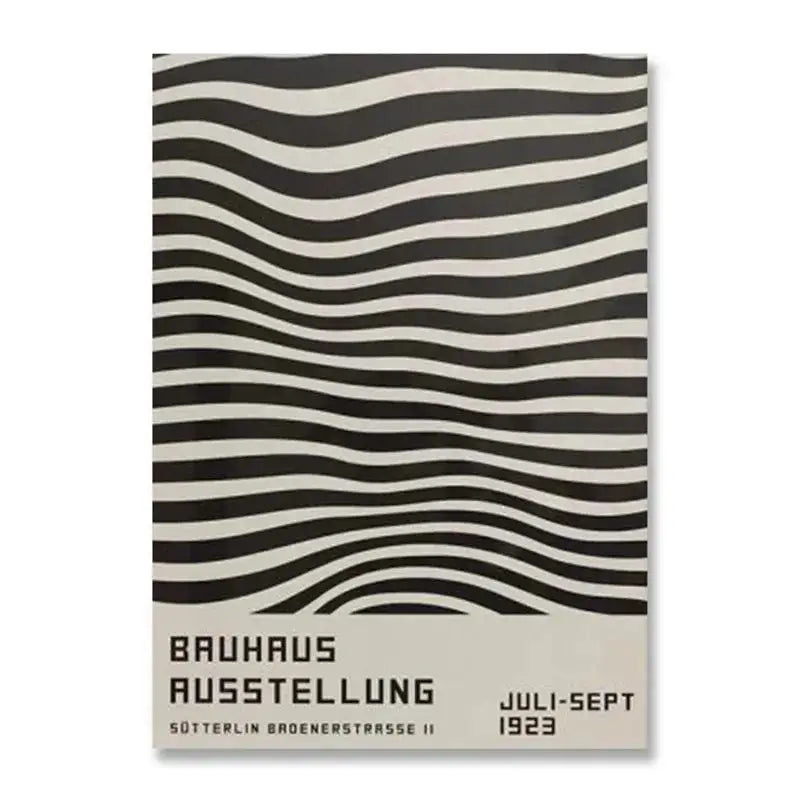 Vintage orange bauhaus canvas print living room white modernism art