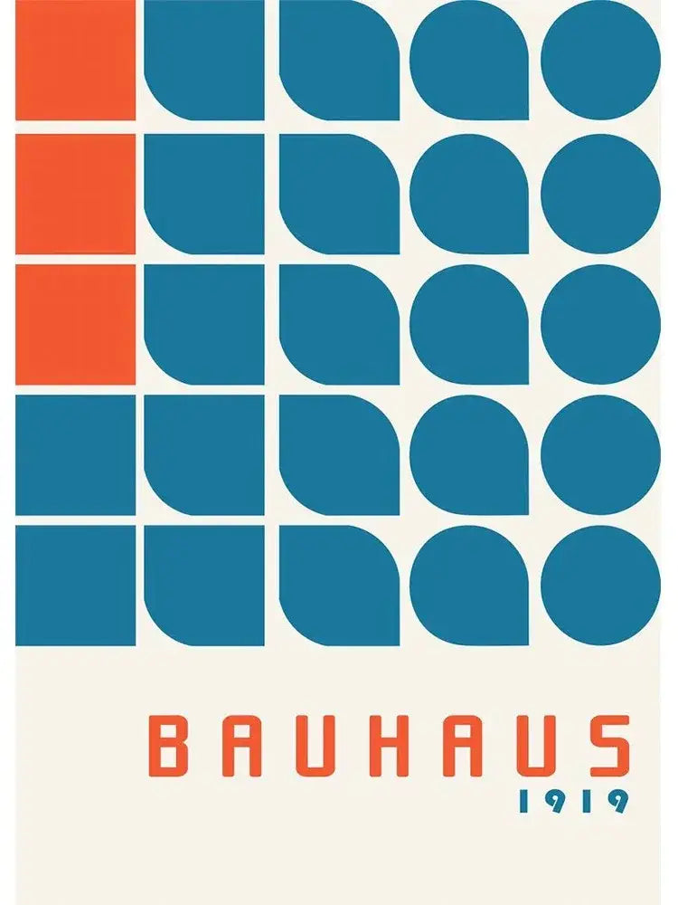 Minimalist teal & gray geometric canvas print living room home decor