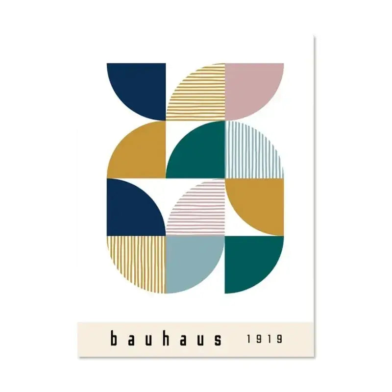 Minimalist teal & gray geometric canvas print living room home decor