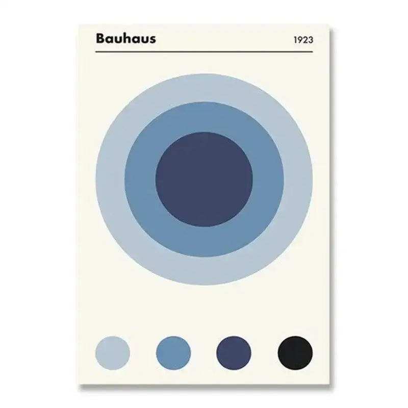 Bauhaus minimalist black & beige canvas print wall art living room