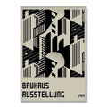 Bauhaus minimalist black & beige canvas print wall art living room