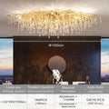 Modern gold branch crystal chandelier for living room