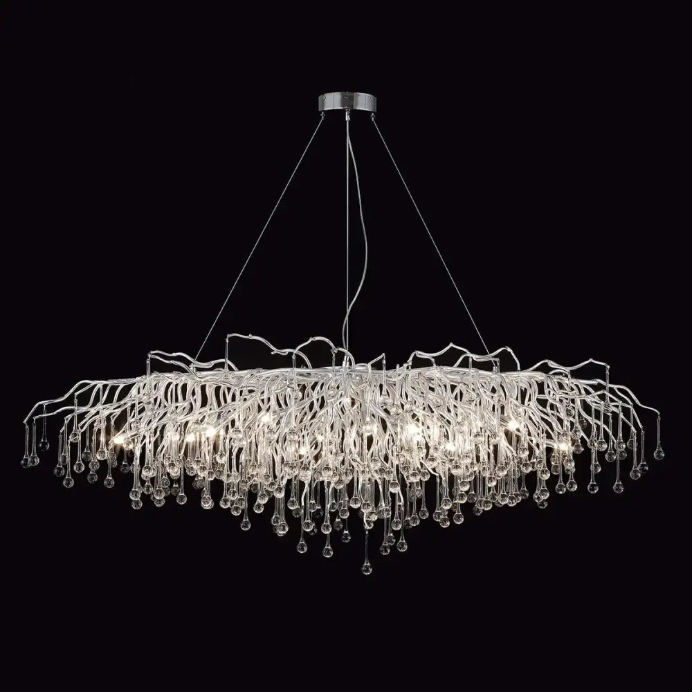 Modern gold branch crystal chandelier for living room