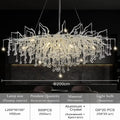 Modern chrome crystal chandelier dining room raindrop pendant light